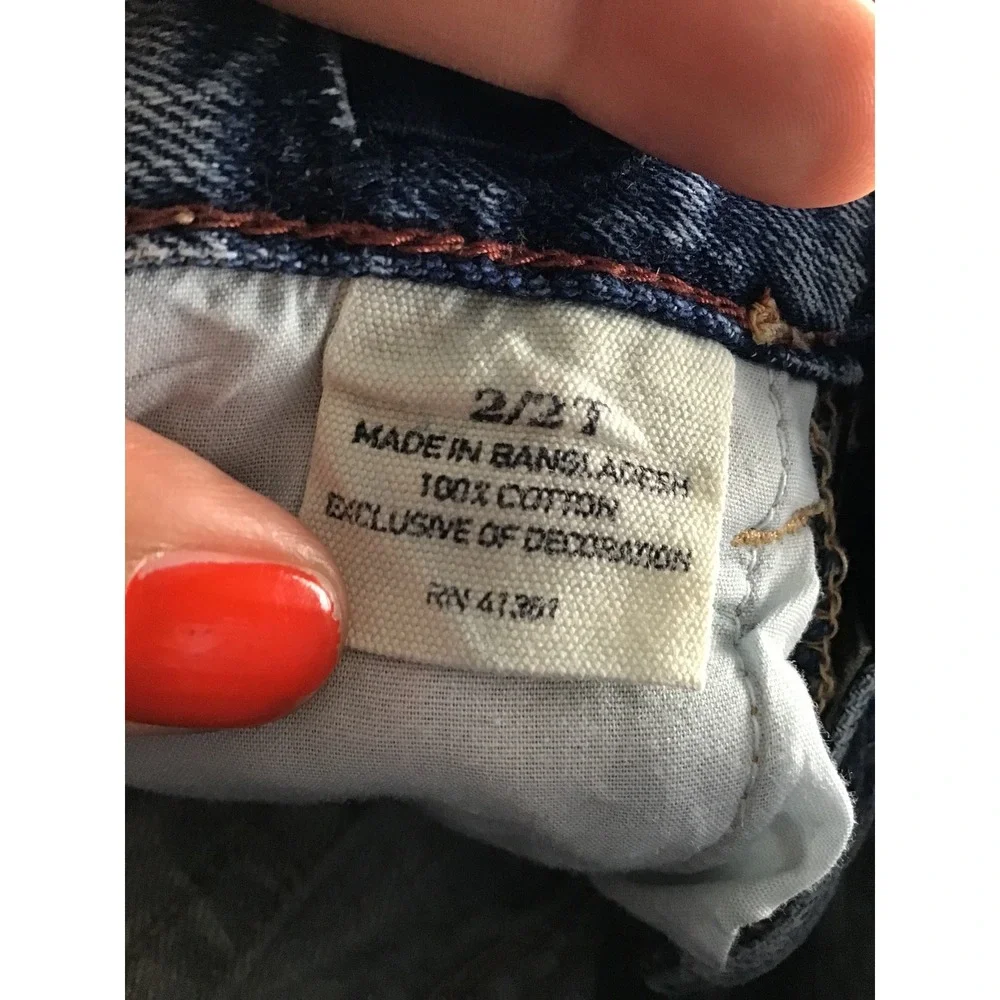 Polo Ralph Lauren Baby Blue Vintage Money Preppy 90s Straight Jeans Size 2/2T
